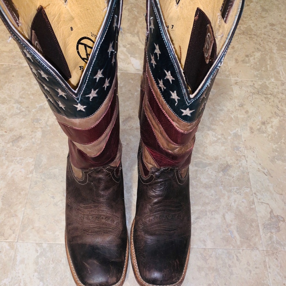 Rope Old Glory cowgirl boots size 8